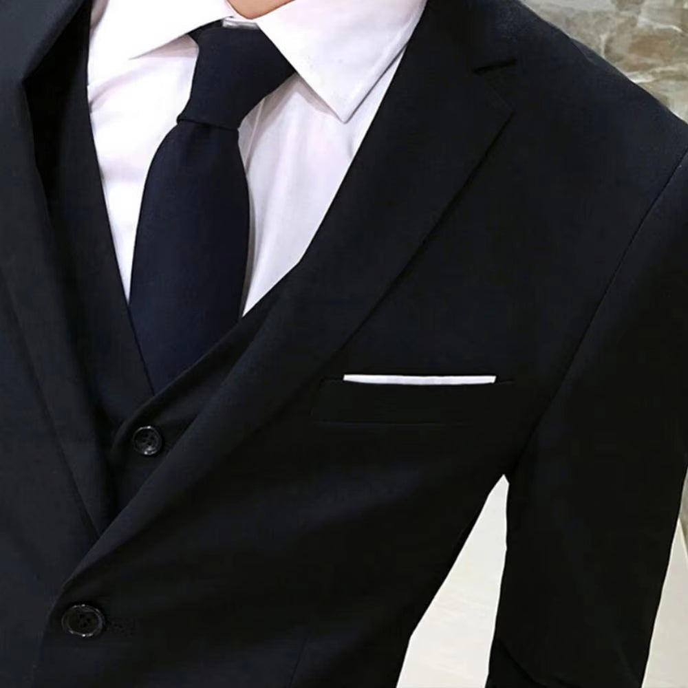 2021 Male Suits Blazer Slim Business Formal Dress Waistcoat Groom Man Suit Exquisite Weeding Office Set Thin Blazer