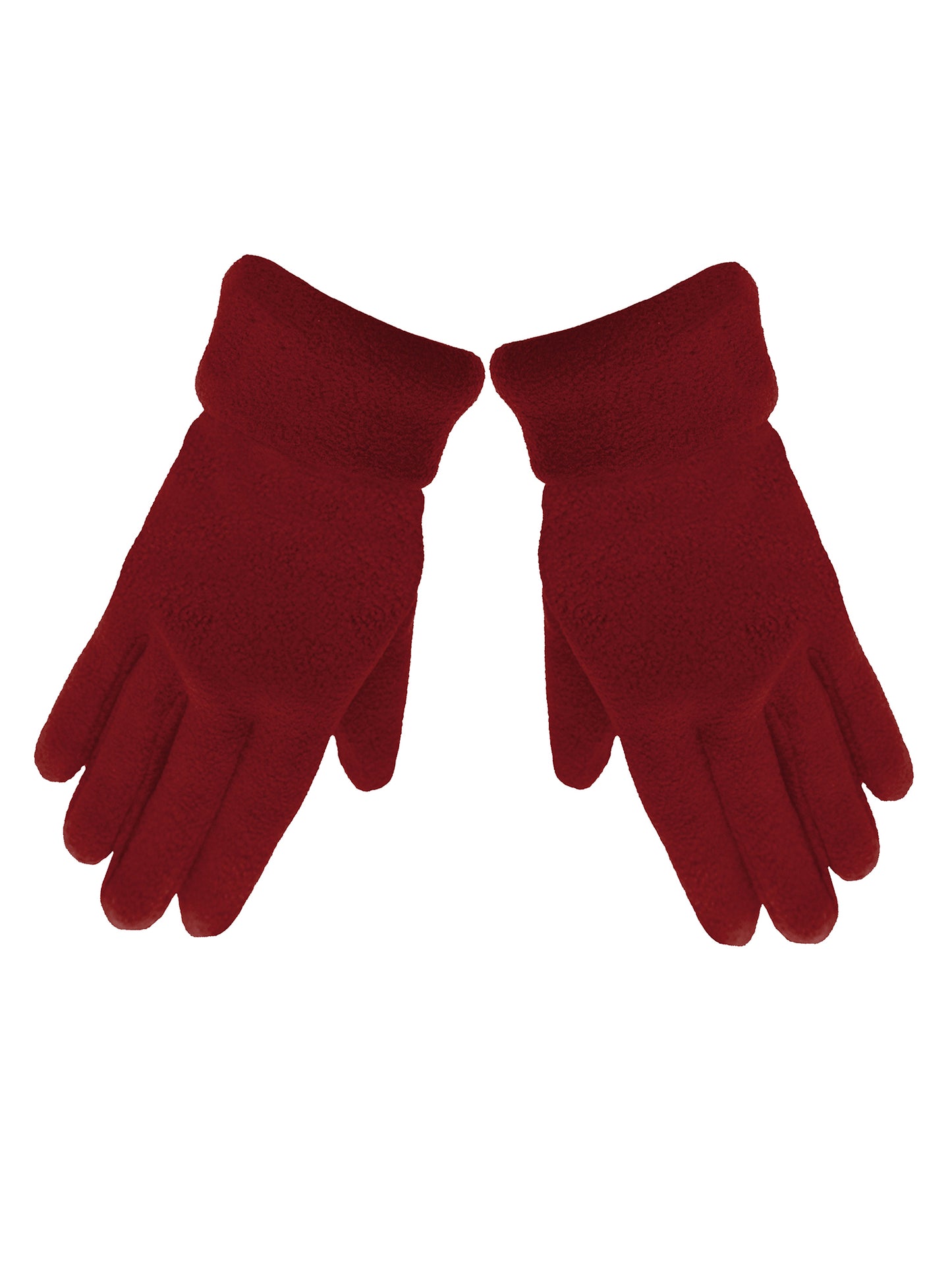 Burgundy 3 Piece Fleece Hat Scarf & Glove Matching Set