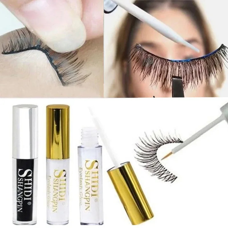 5ML False Eyelash Glue Adhesive False Eyelash Glue Transparent White Dark Black Waterproof Eyelash Cosmetic Tool