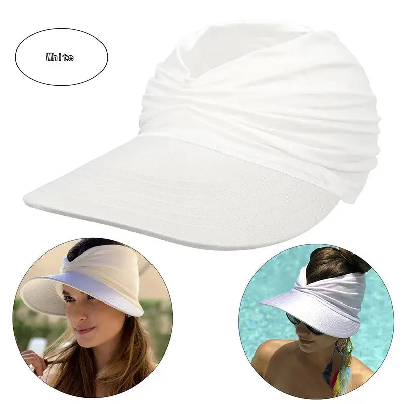 Sport Sun Visor Hats Empty Top Baseball Sun Cap Ladies Sun Hats with UV Protection Beach Sun Hats for Young Girls Women