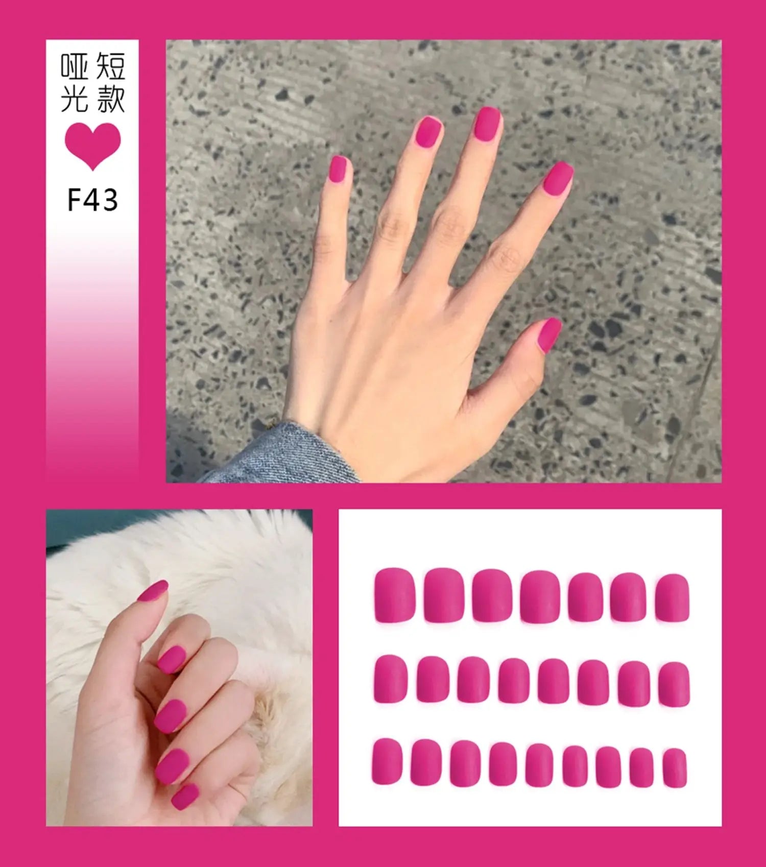 24Pcs Designed Fake Nails Extension Artificial Full Cover for Short Decoration Press on Ballerina False Nails Art Tips Tools