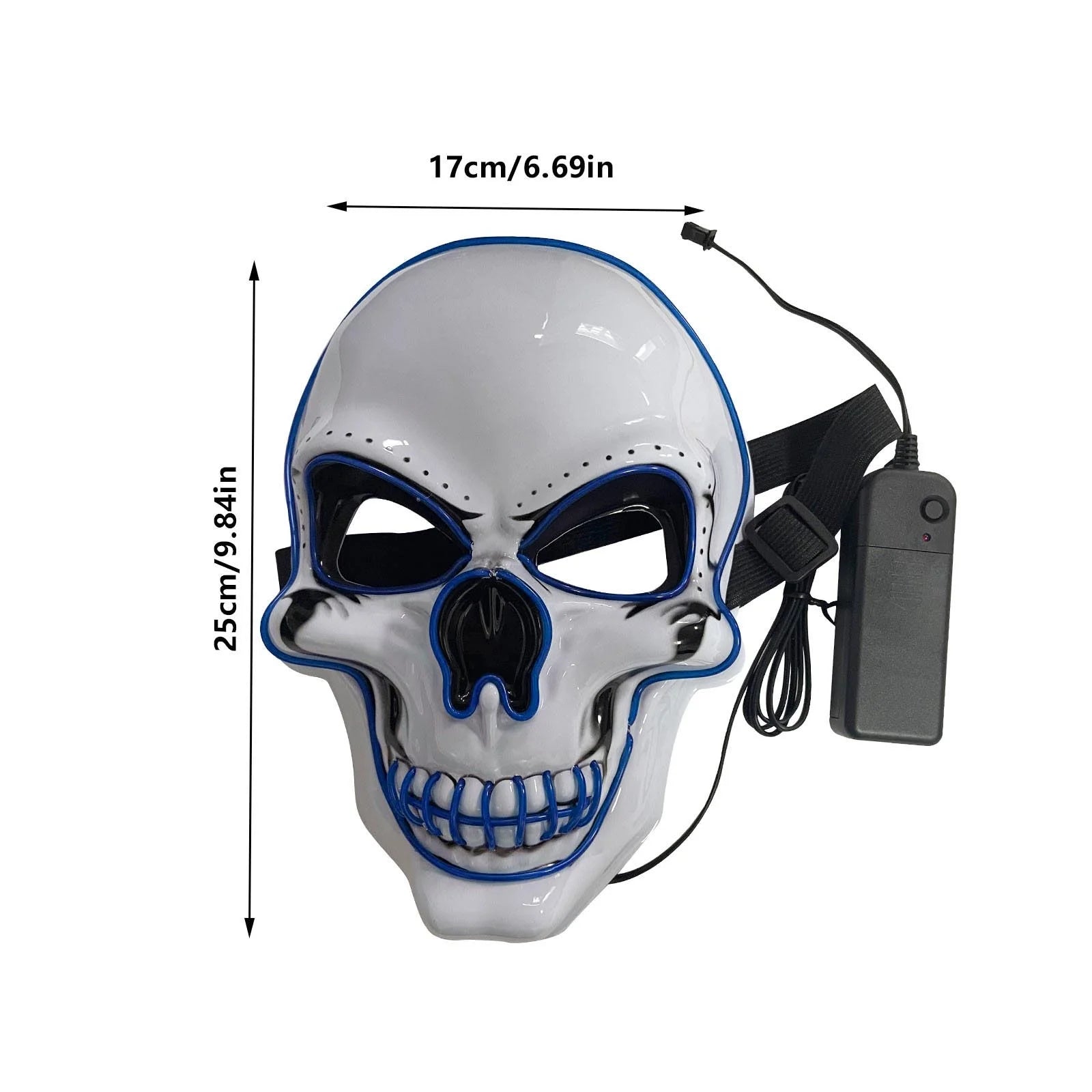 Toys Figurines Halloween Horror Mask Skull Shape LED Cold Light Glo Mask Dance Mask