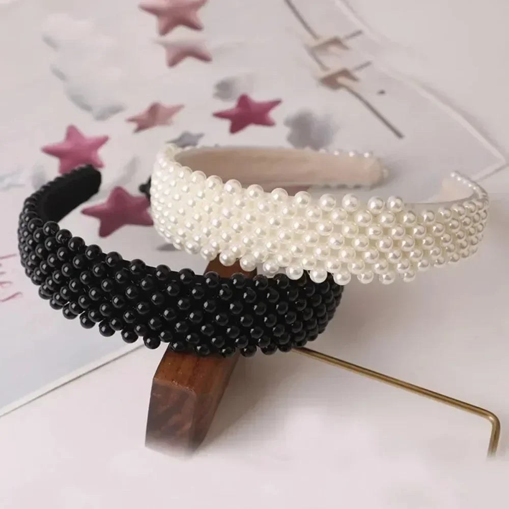 Women Fashion Hair Hoop Pearl Headbands Sweet Hairbands French Style Handmade Beading Beauty Hair Accessories