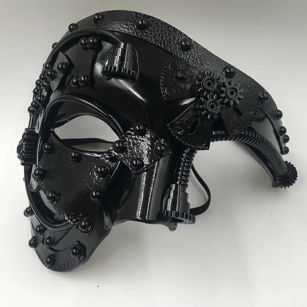 Steampunk Phantom Masquerade Cosplay Mask Ball Half Face Men Punk Costume Halloween Party Costume Props