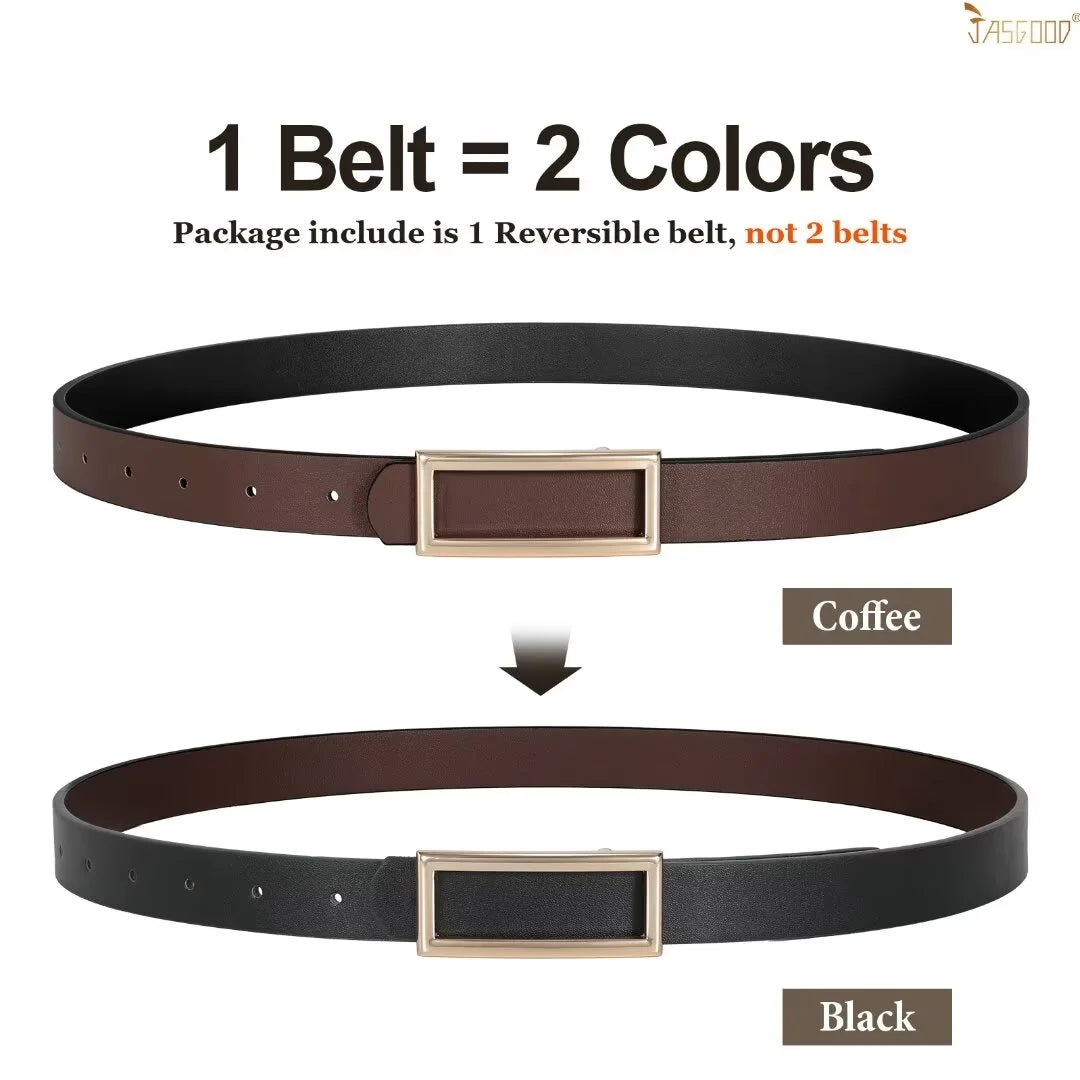 Women Reversible Belts for Jeans Leather Belt for Women Pants Dresses